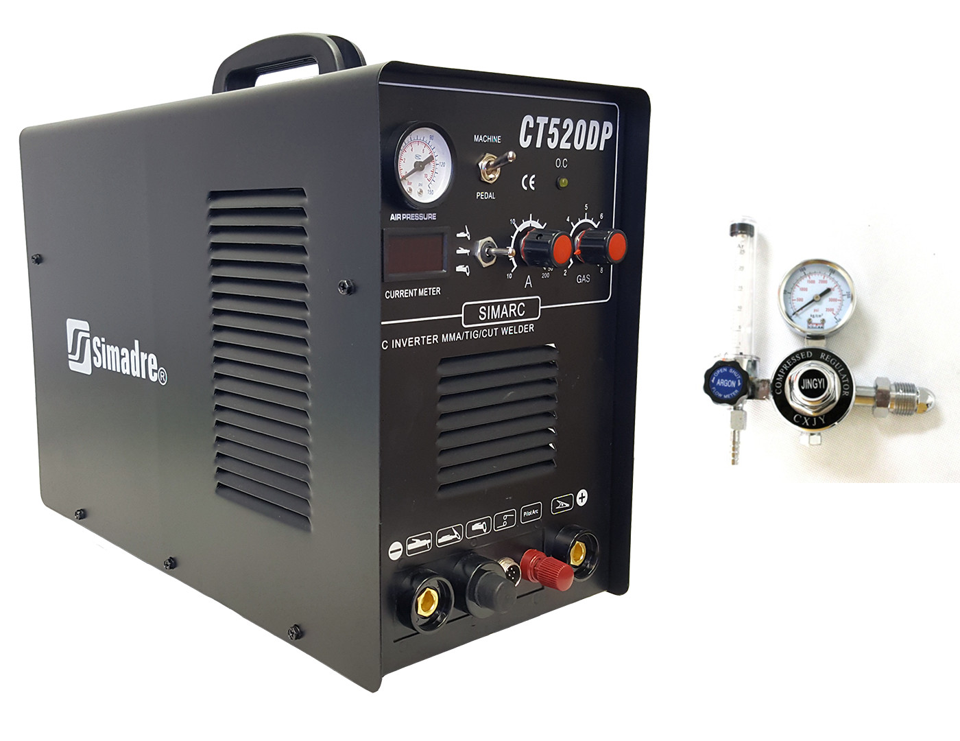 PILOT ARC PLASMA CUTTER 50A SIMADRE 520DP 3200A TIG ARC MMA WELDER ARGON REG