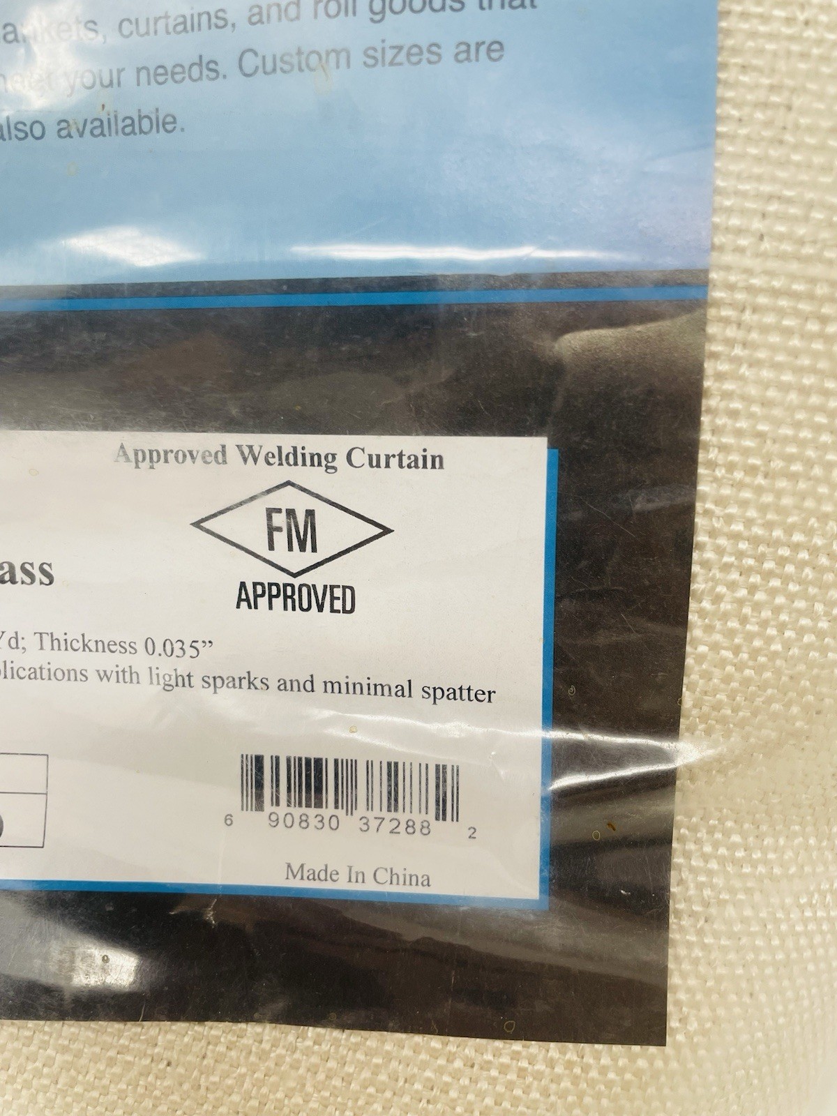 Steiner ToughGuard 372-8X8 Welding Blanket Curtain Fiberglass 18 oz Tan Heat New