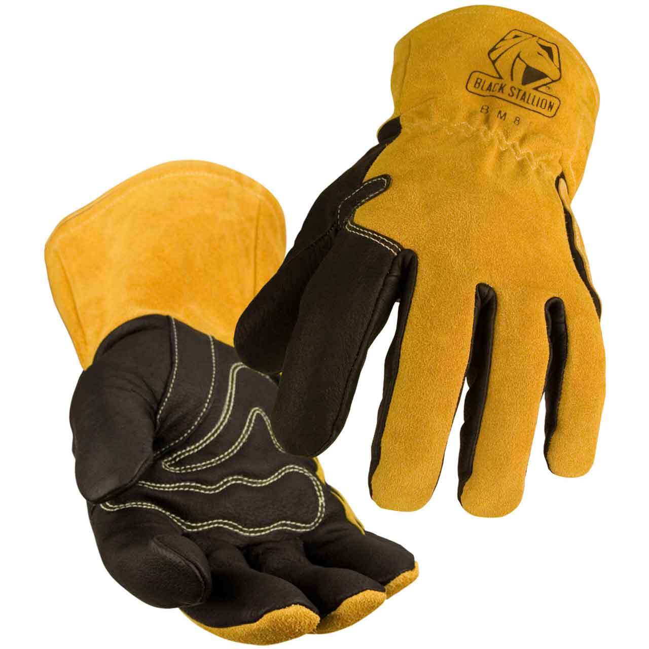 Black Stallion BSX BM88 Premium Pigskin & Cowhide MIG Welding Glove Small