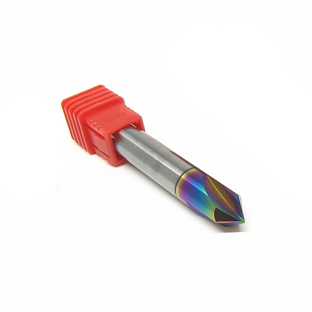 KLOT DLC Coated Solid Carbide Chamfer Drill 2mm-20mm For Aluminum 30°60°90°120°