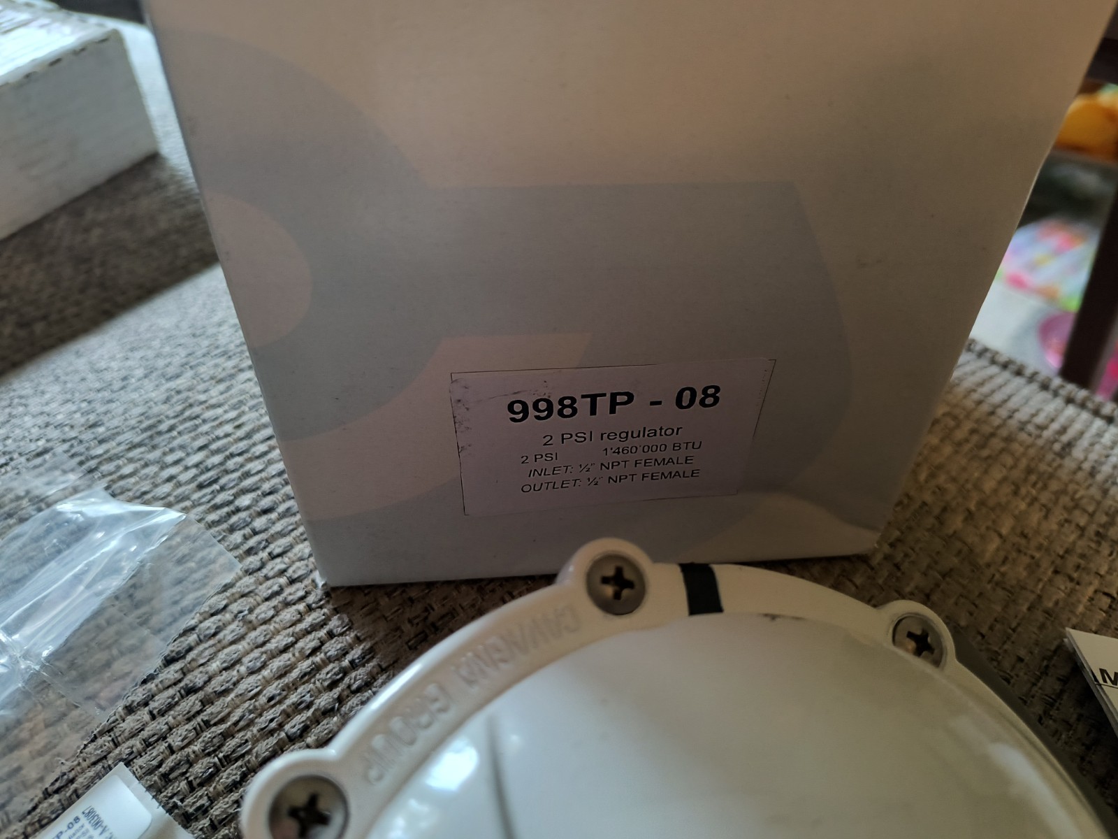 KOSAN 998TP-08 1/2″ NPT x 1/2″ NPT 2 PSI 1.46M BTU PROPANE REGULATOR NEW Cavagna