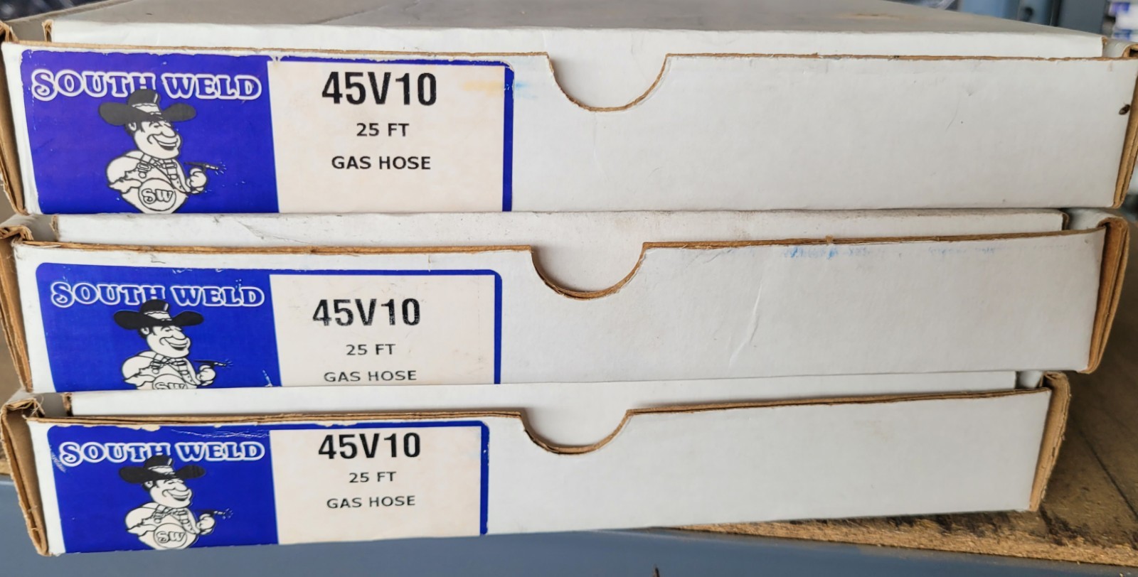 45V10, TIG, Vinyl Gas Hose for Series 20 Water Cooled Torches, 25 ft