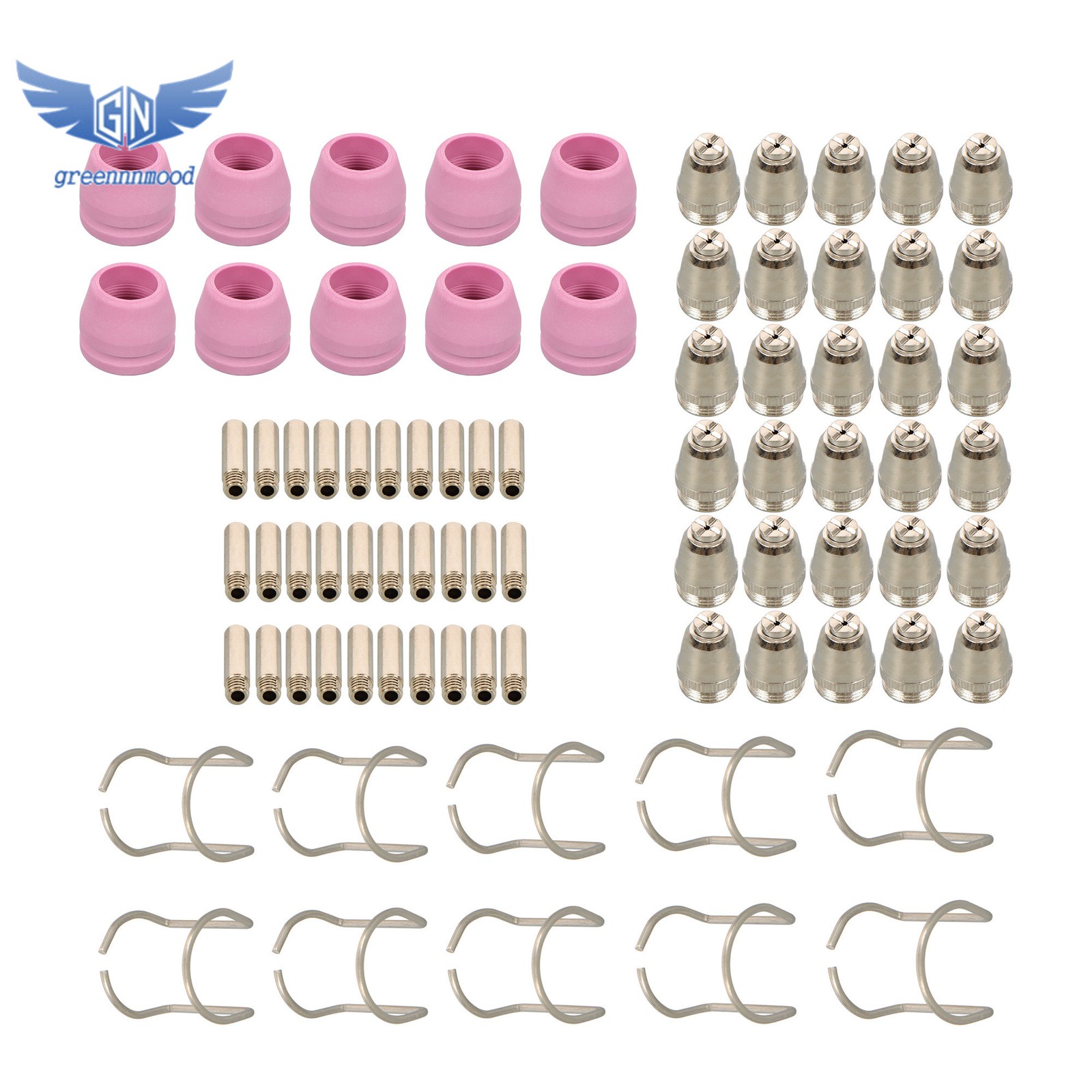 80 Pcs SG-55 AG-60 WSD-60 Plasma Cutter Torch Consumables Kit Tips 40/50/60 Amp