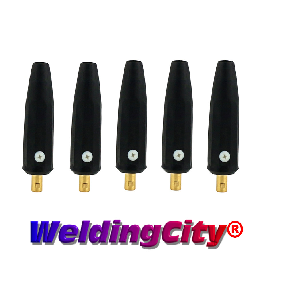 WeldingCity® 5-pk Gas Pass-Thru Cable Adapter Dinse-35 TIG Welding Torch 9/17 US