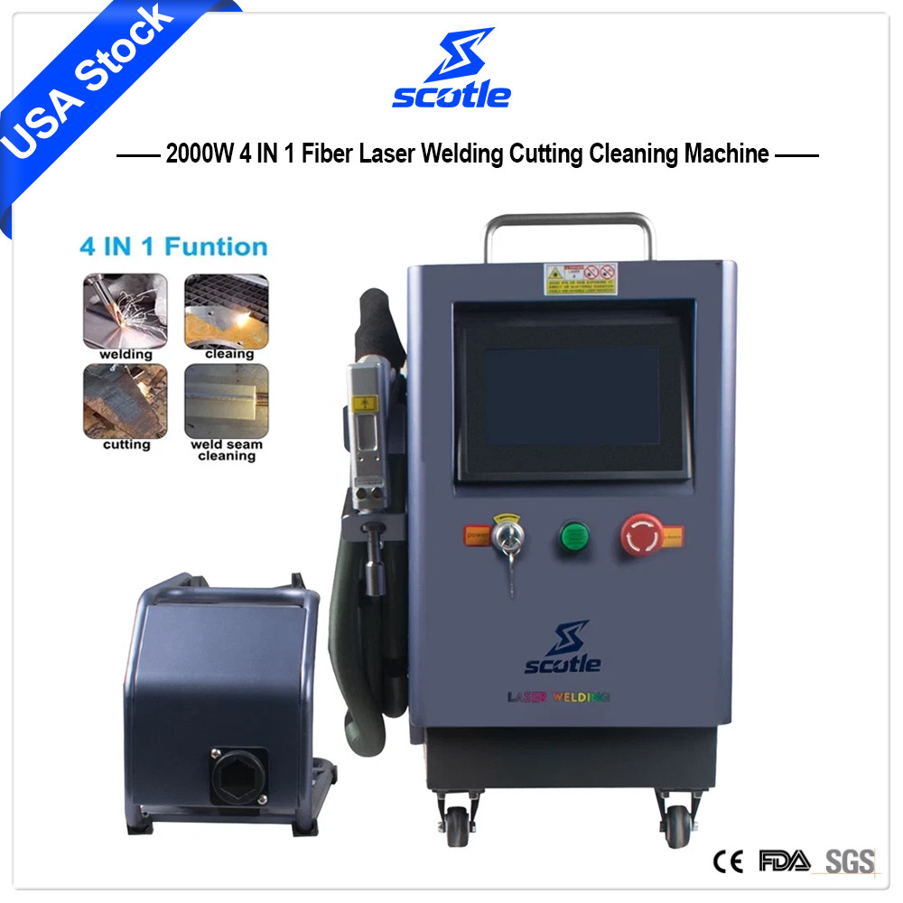 2000W Air Cooling 4IN1 Handheld Fiber Laser Welding Cutting Cleaning Machine