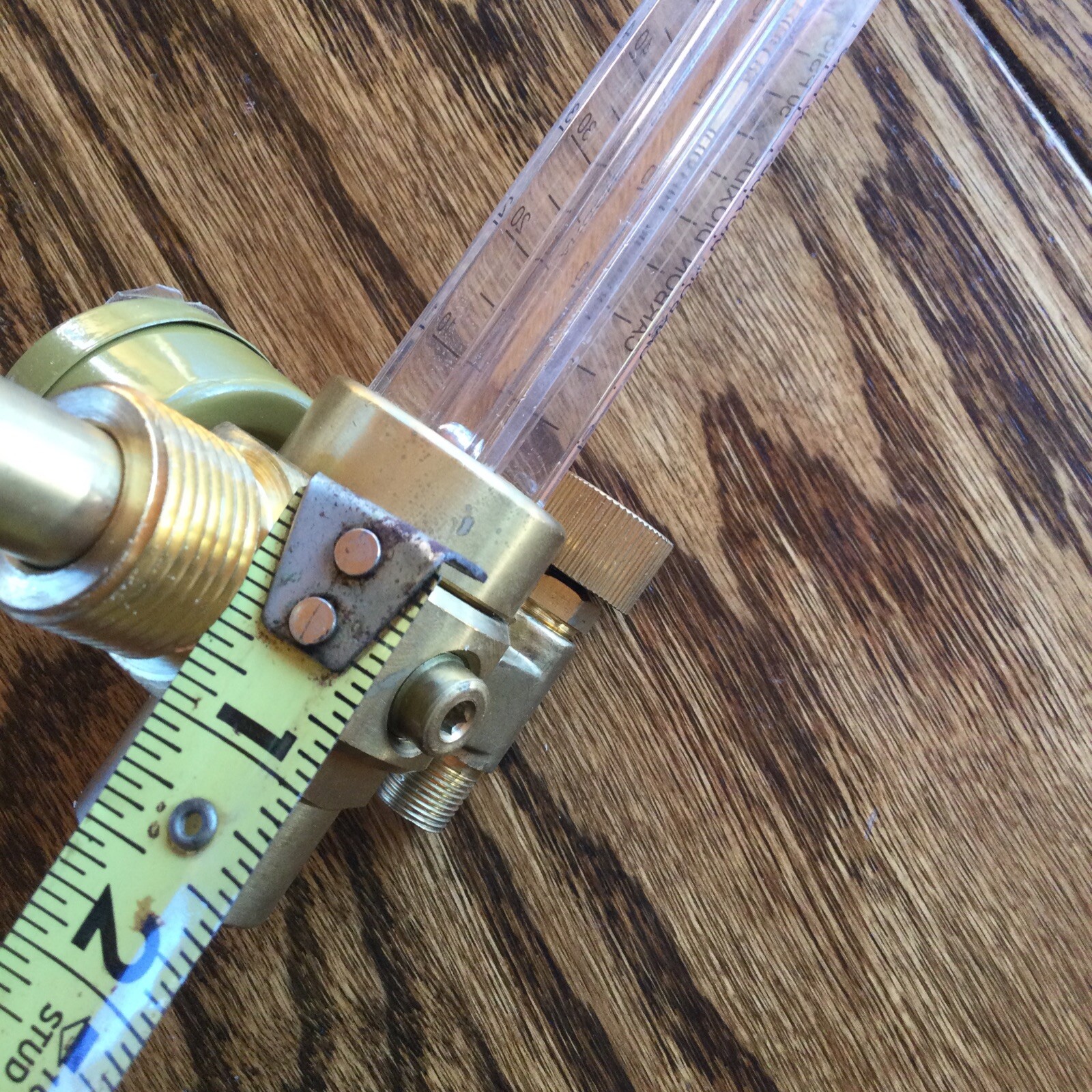 Agptek CO2 Argon Flow Meter Regulator Full Copper 10 to 60 cfh Weld Flowmeter