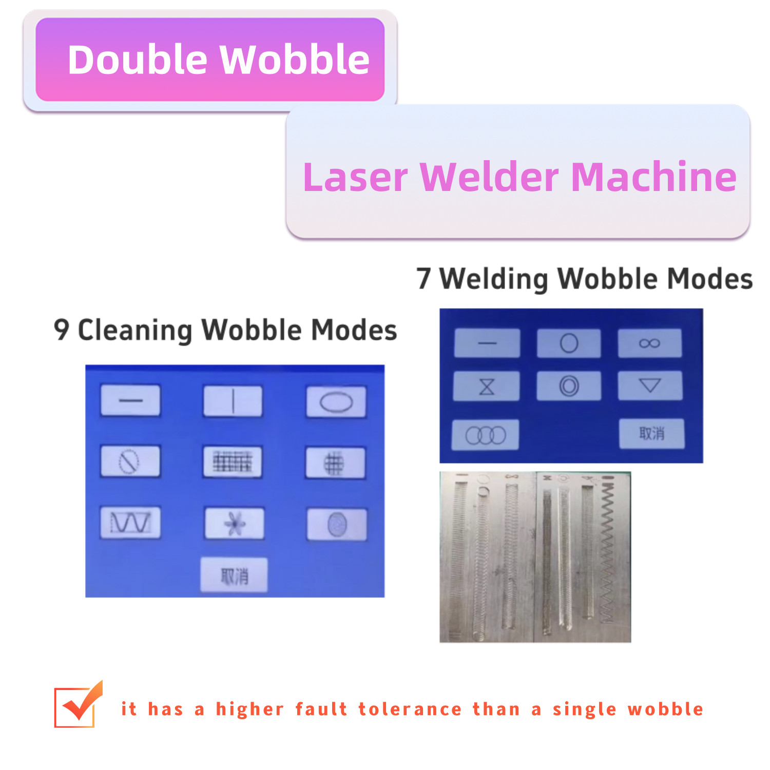 2000W Laser Welder Machine Double Wobble for Aluminum, Steel, Carbon steel, etc.