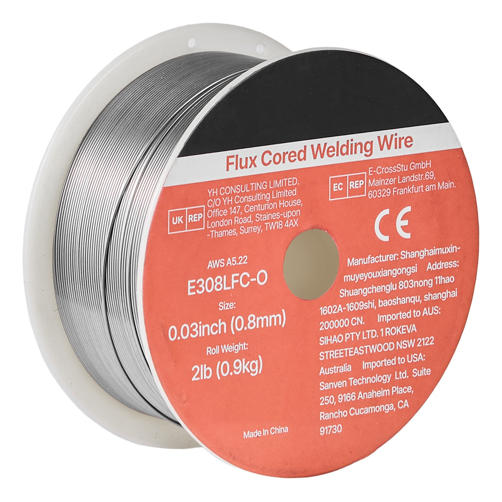 Uimoso Flux Core MIG Welding Wire E308LFC-O 0.03″ 2LBS Gasless Welding Wire