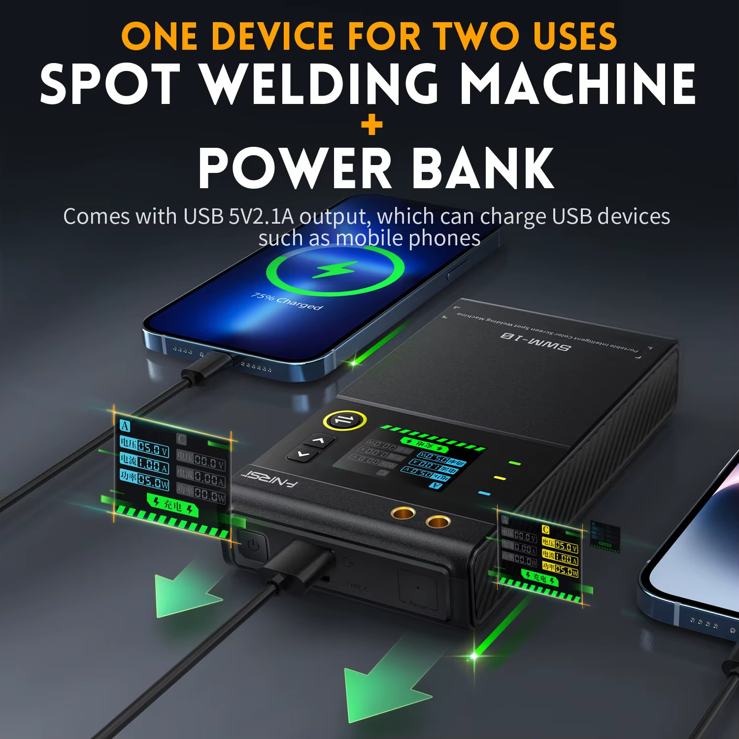SWM-10 Portable Mini DIY Machine for 18650 Battery Pack Assembly, 5000mah Capaci