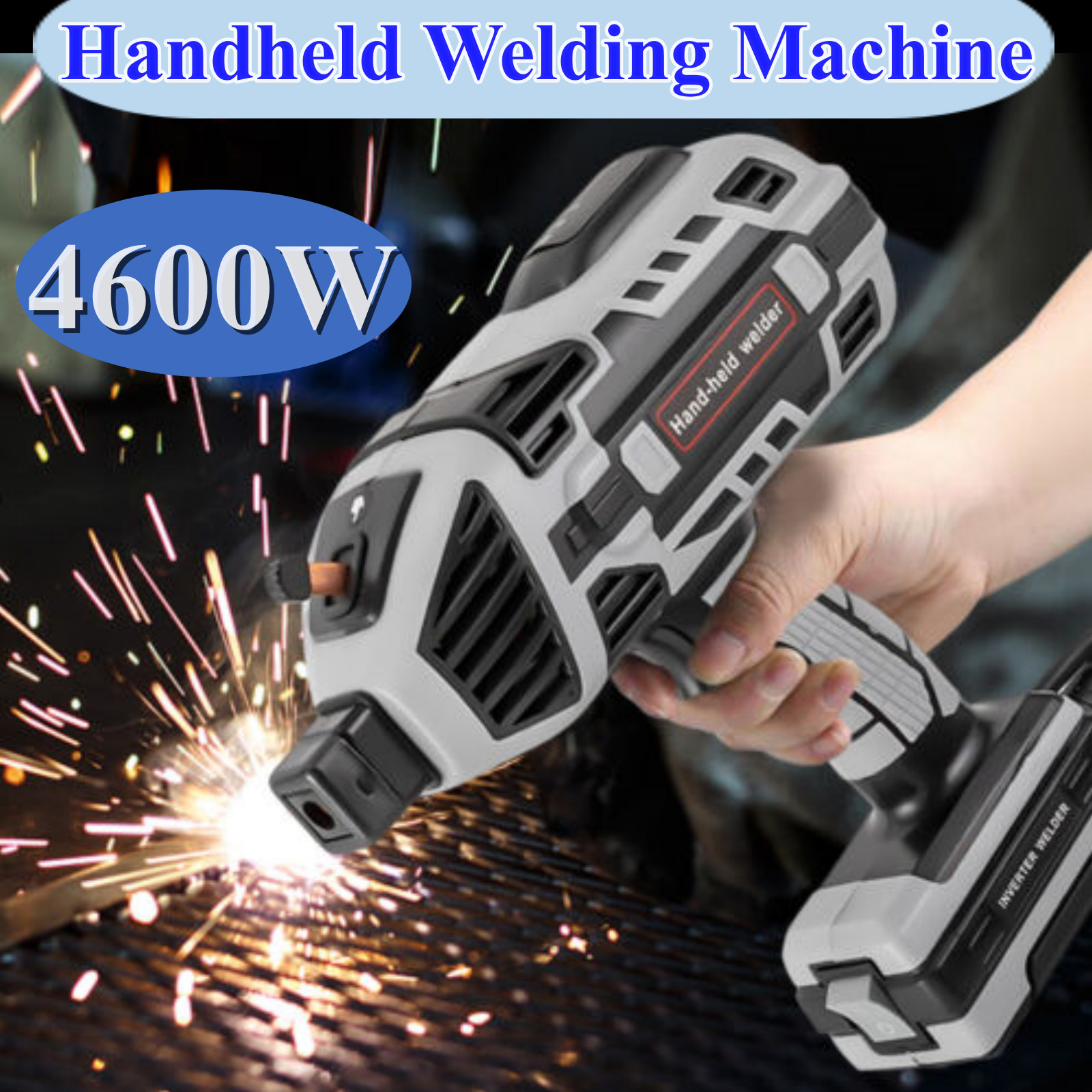 110V Portable Welding Machine Handheld Portable ARC Laser Welder Gun Kit 4600W