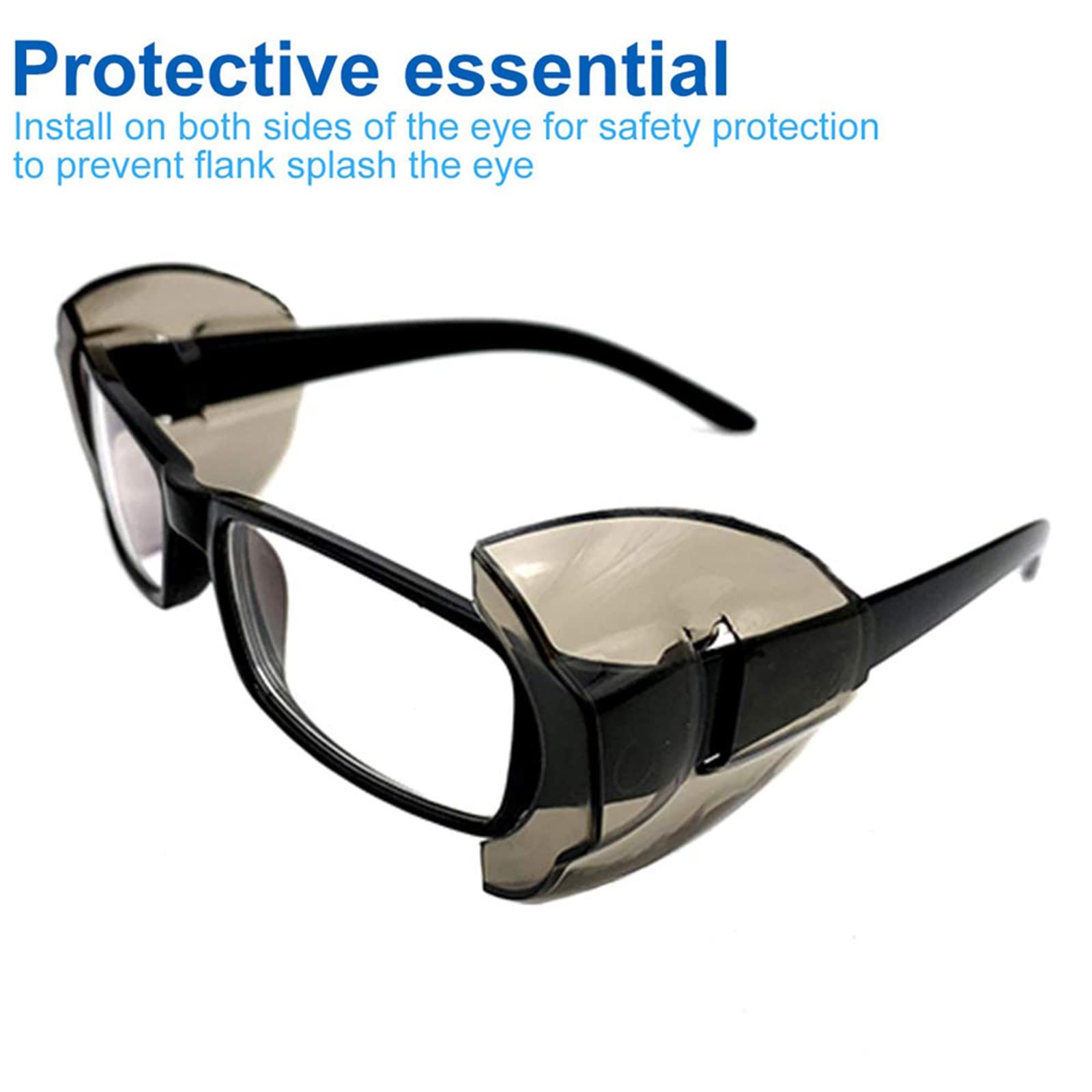 KMDJG 4 Pairs Safety Glasses Side Shields Large, Slip on Side Shields, Fits M…