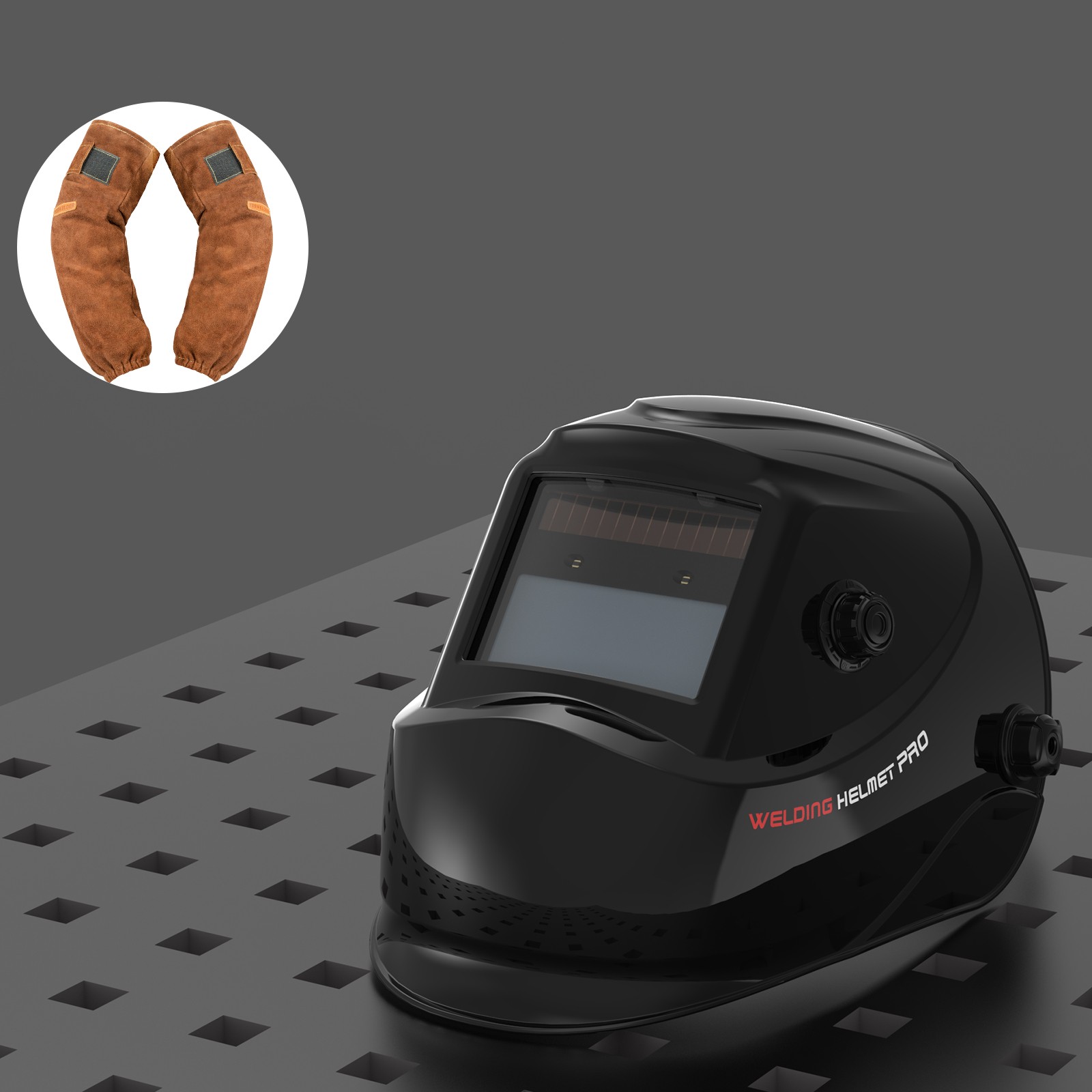 Auto Darkening Welding Helmet 1/1/1/1 2Sensor TIG MIG ARC +Sleeves
