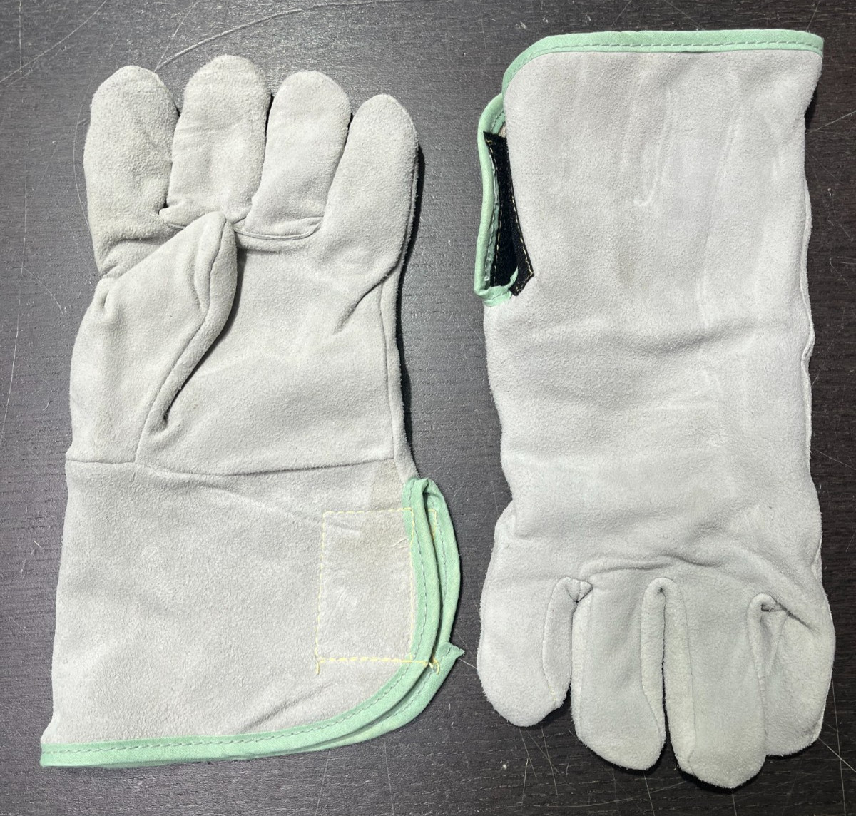 Heavy Duty Deerskin Leather Lined Welding Welders Protective Work Gloves LARGE