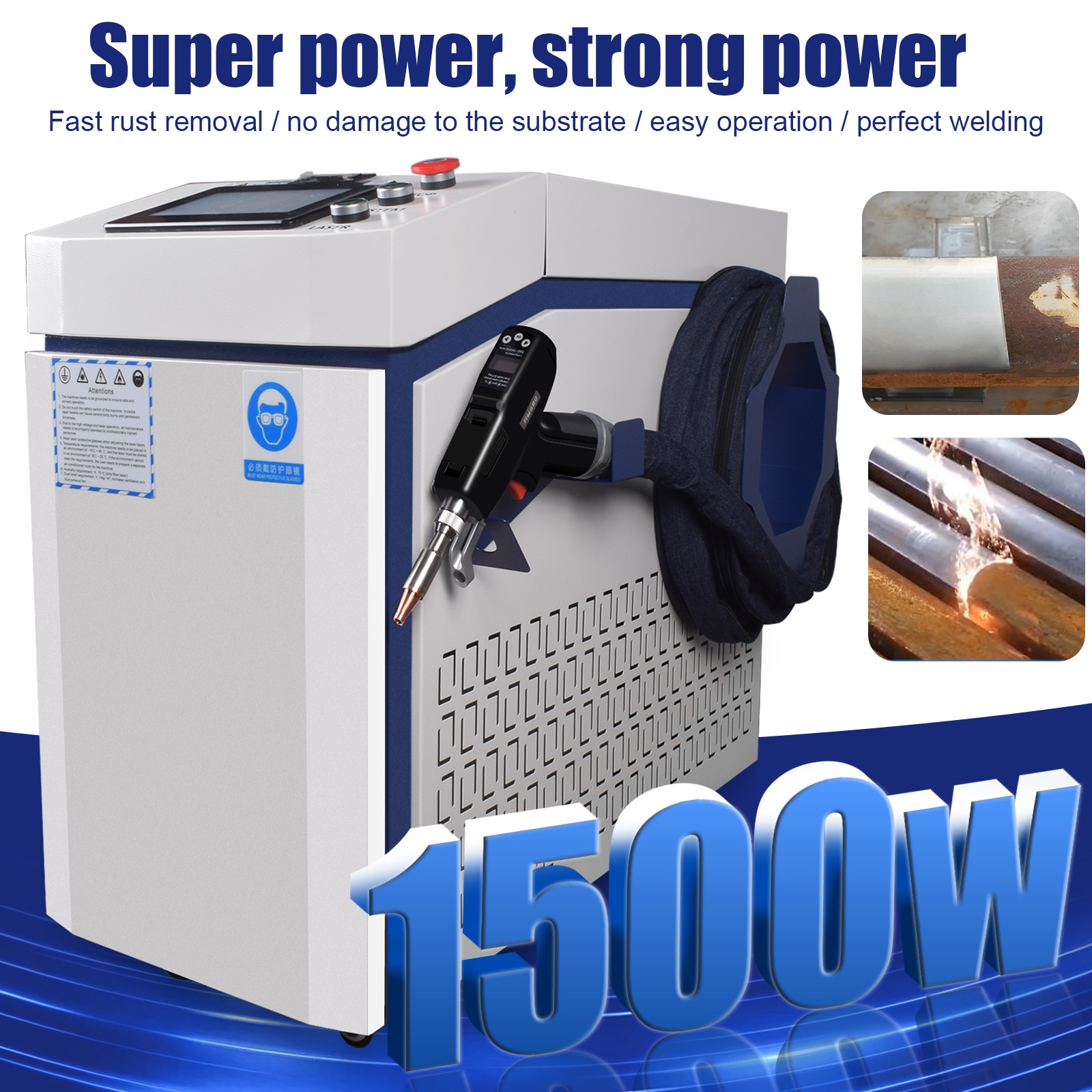 1500W Laser Welding Cutting Machine Cleaning Rust Paint Removing Welder 4 IN 1