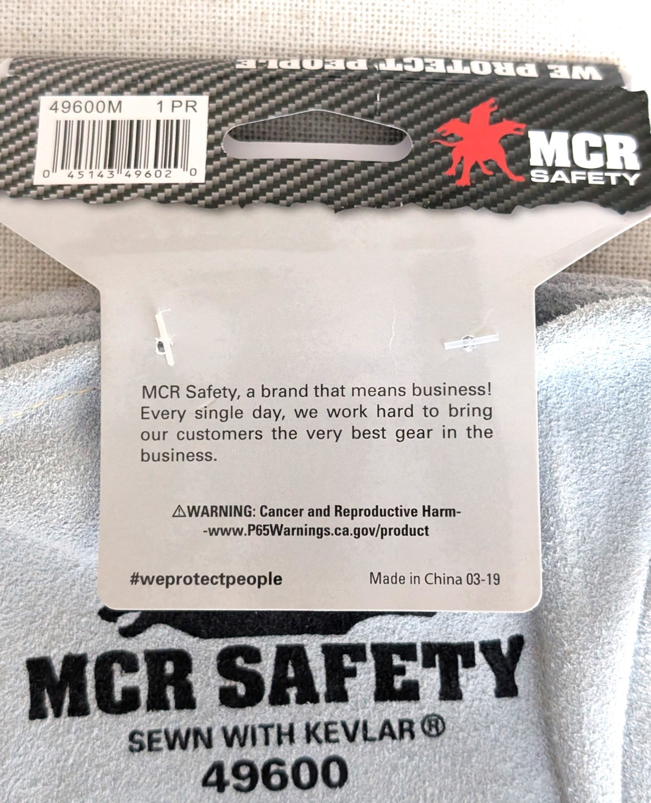 MCR Safety 49600M MIG TIG Welding Gloves M Made with Kevlar Pigskin Leather New