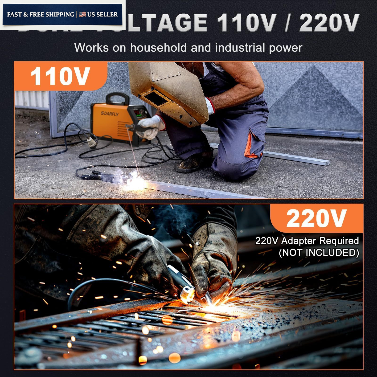 250Amp ARC Welding Machine Stick Welder Portable Inverter 110V 220V LED Display