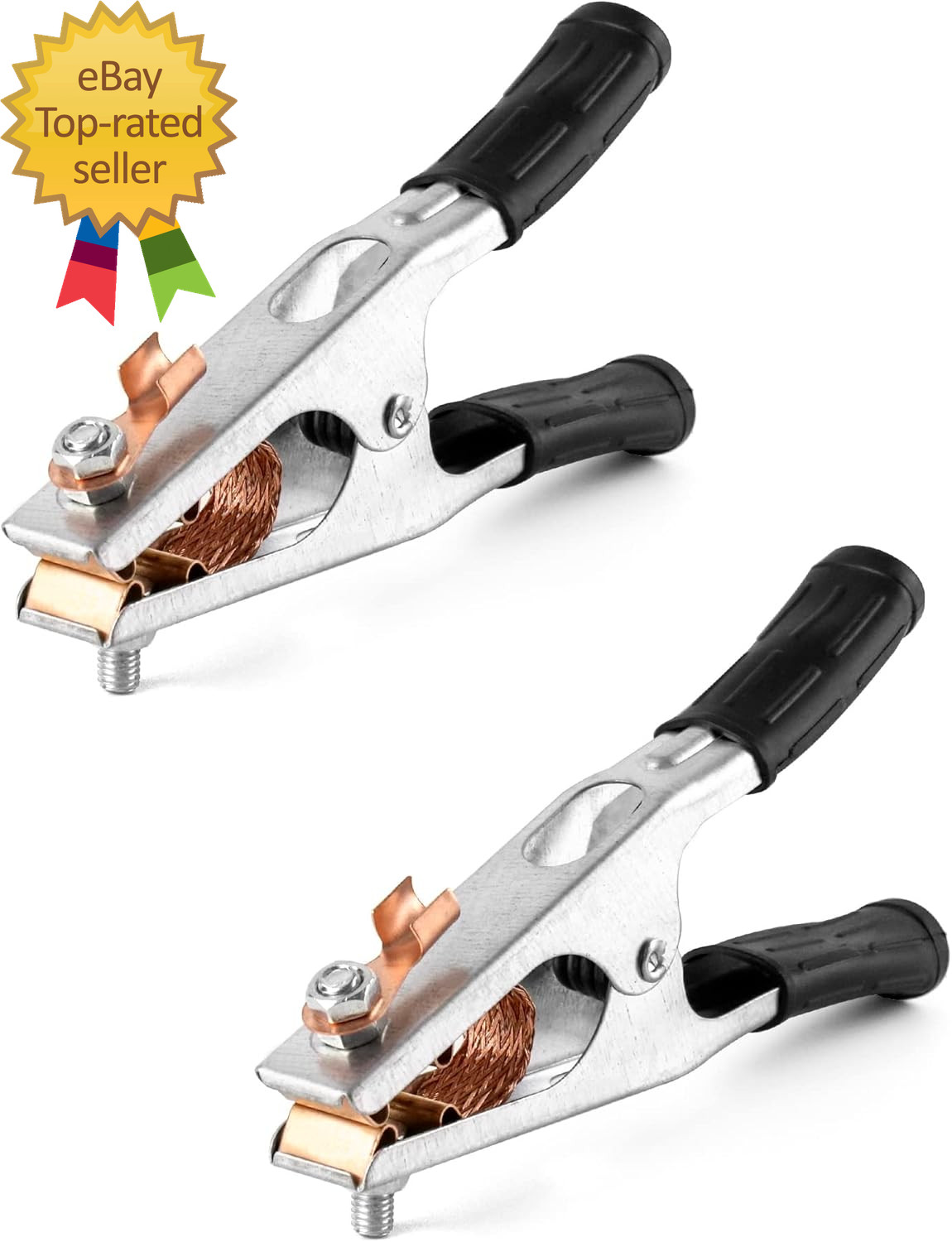 Welding Ground Clamp, 2 Pack 500Aelectroplated Ground Clamp Copper Welding Earth