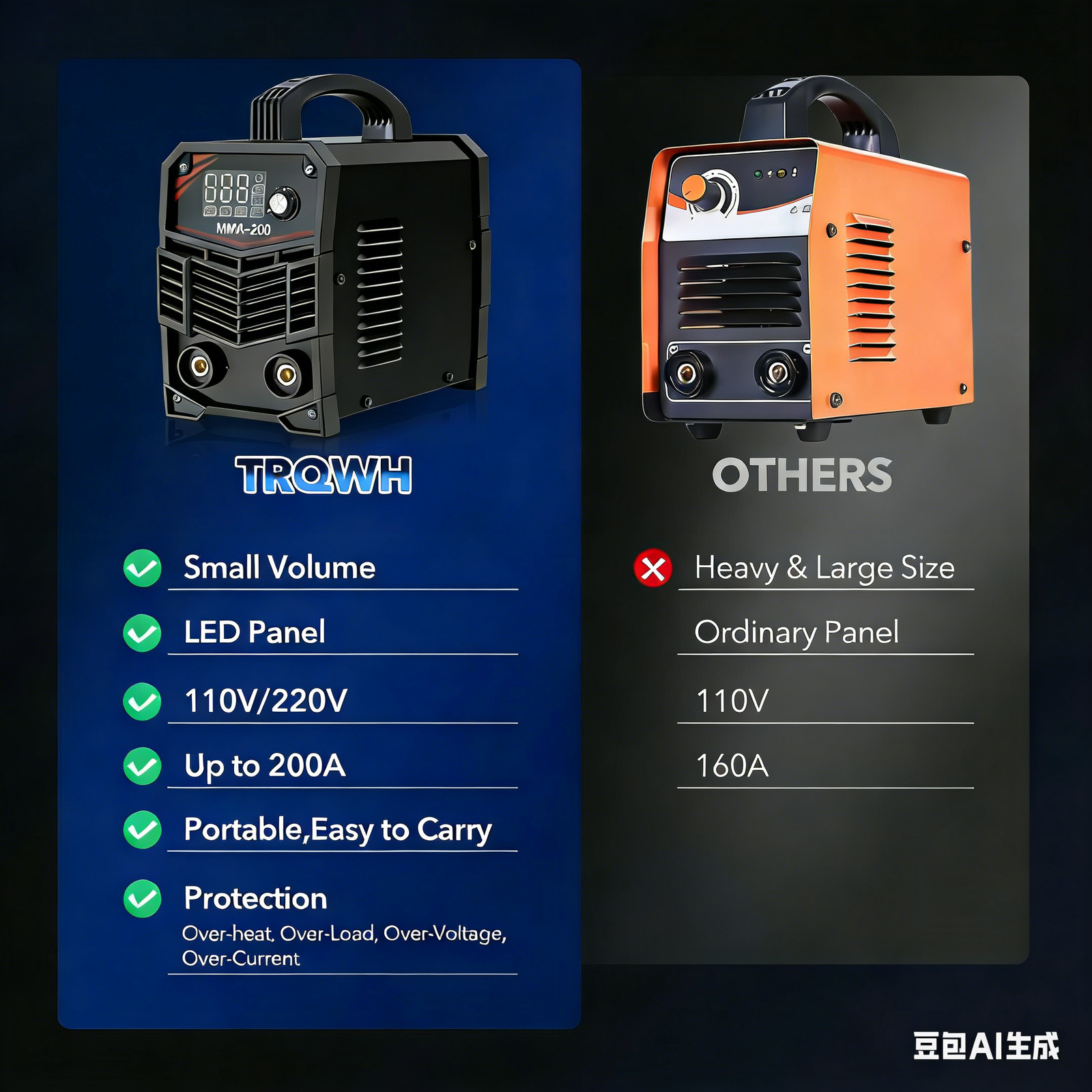 Portable Stick Welder 200A 110/220V IGBT Inverter Machine with Welding Electrode