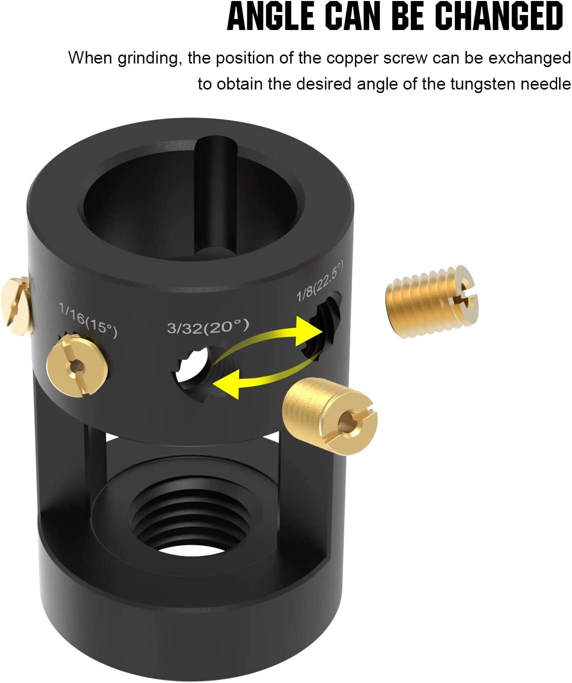Tungsten Electrode Sharpener Grinder Multi-Angle Offsets Tool,TIG Welding✅