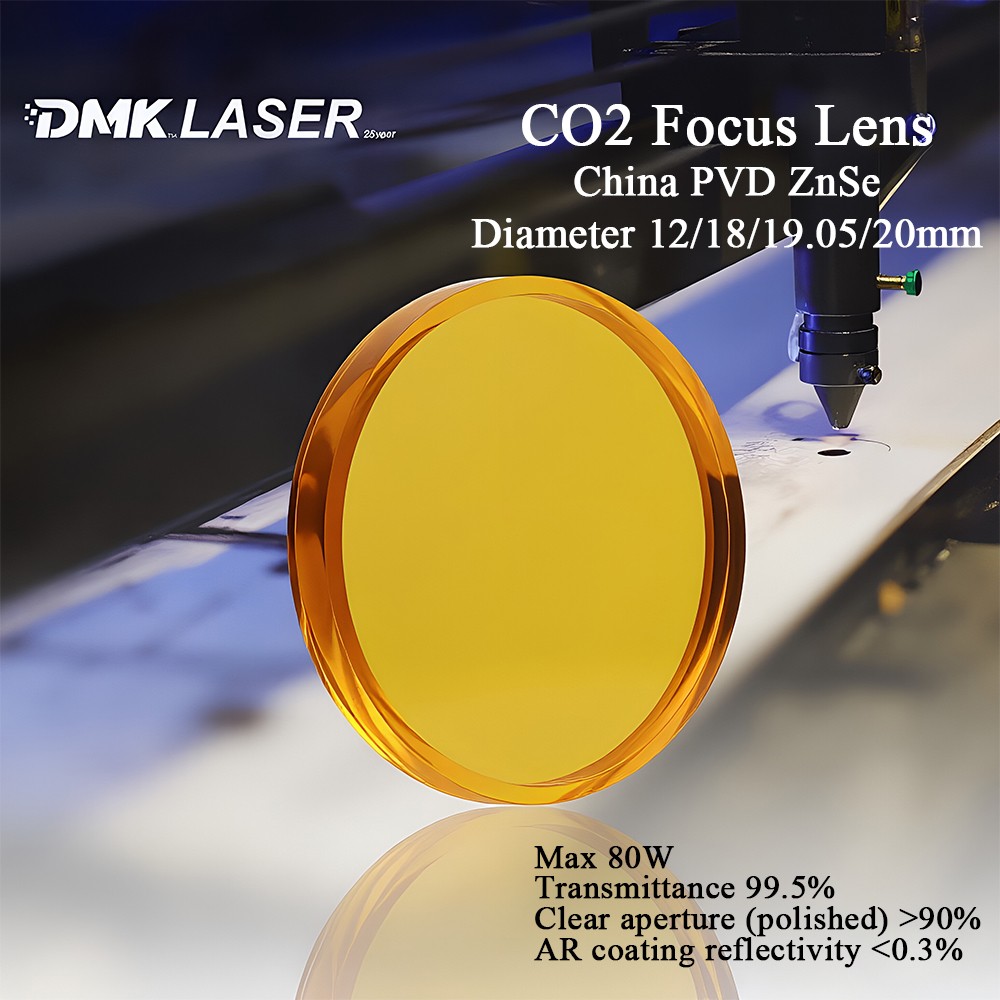 DMK CO2 Focusing Lens PVD Dia18/20 ZnSe Lens FL38.1For Laser Engraving Machine