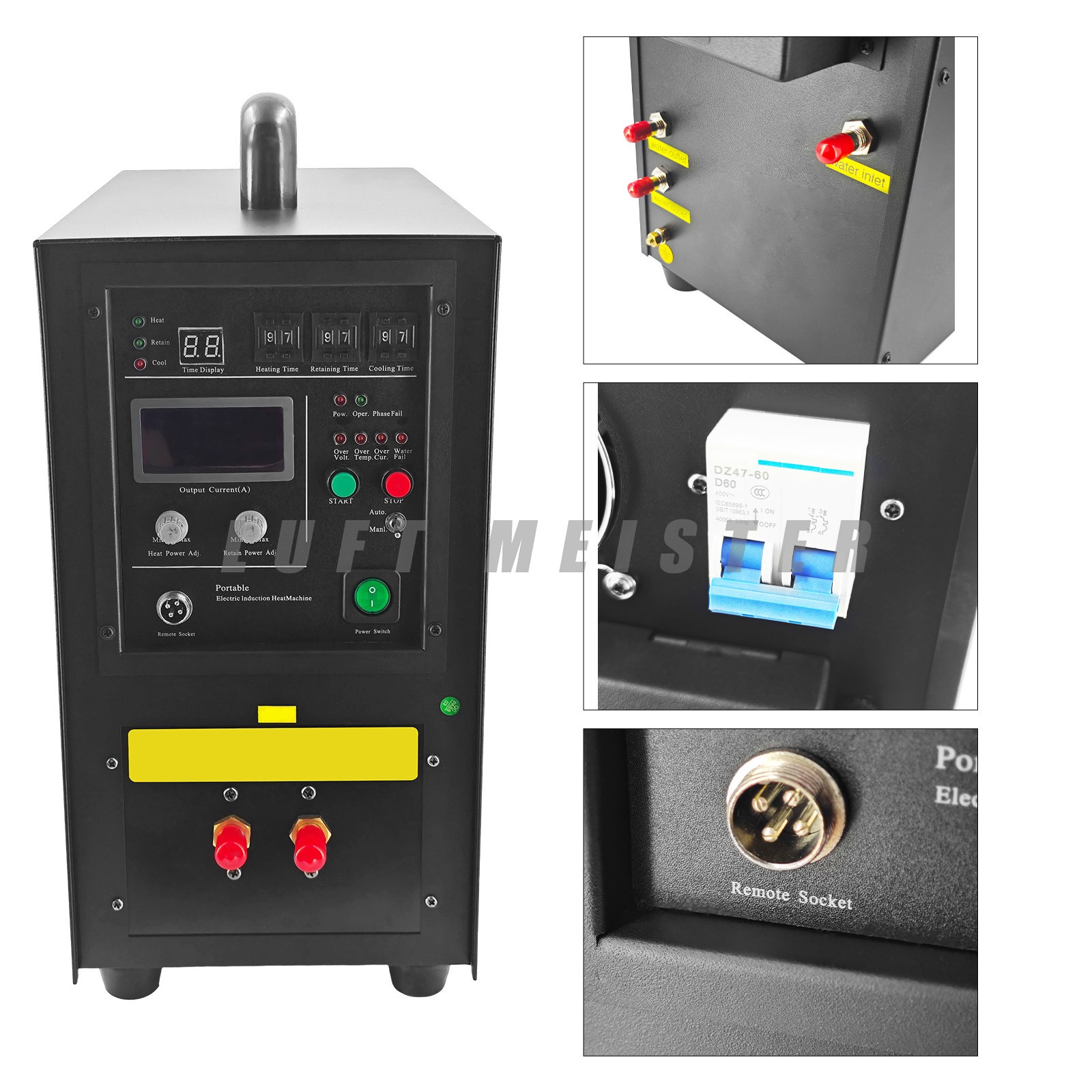 15KW High Frequency Induction Heater Metal Melting Furnace Portable Machine NEW