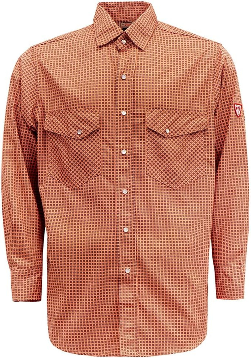 Men’S Mid-Weight FR Welding Shirt, 7.5Oz 100% Cotton NFPA 2112 CAT2 – Flame-Resi