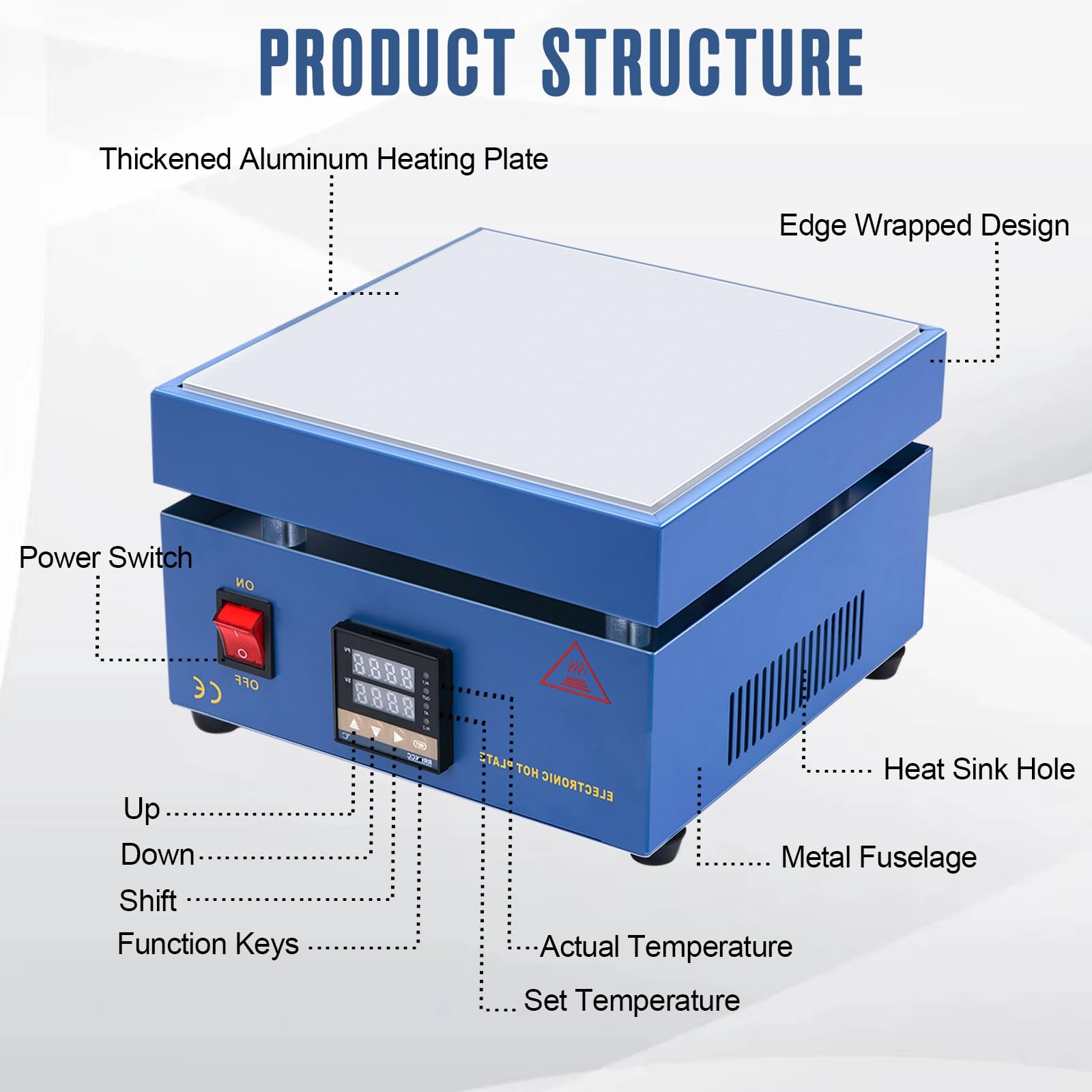 Soldering Hot Plate 110V 850W LED Microcomputer Electric Preheat Soldering…