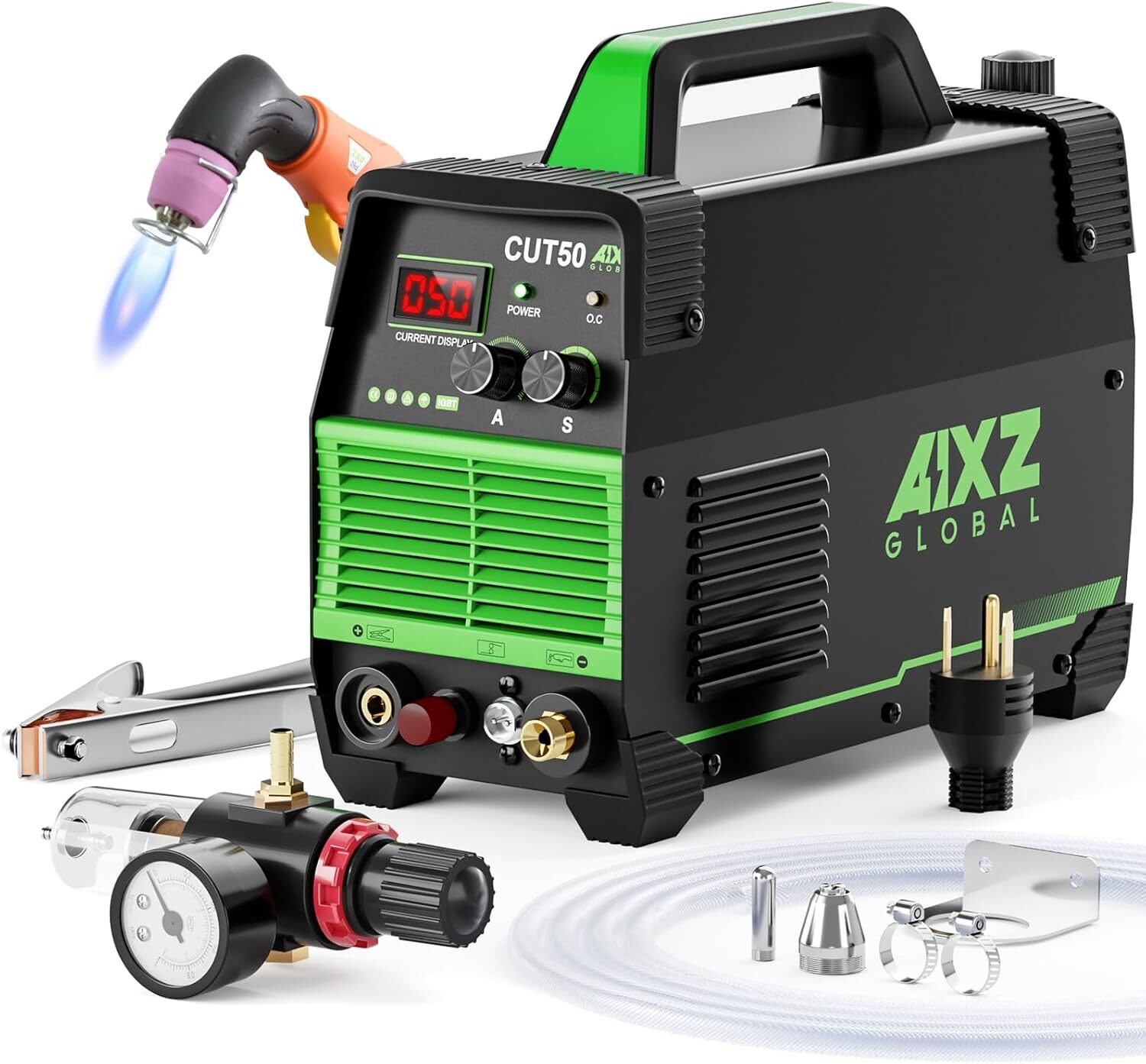 US Built-in Gas Pressure Regulator Plasma Cutter,50A Non-Touch HF,110&220V CUT50