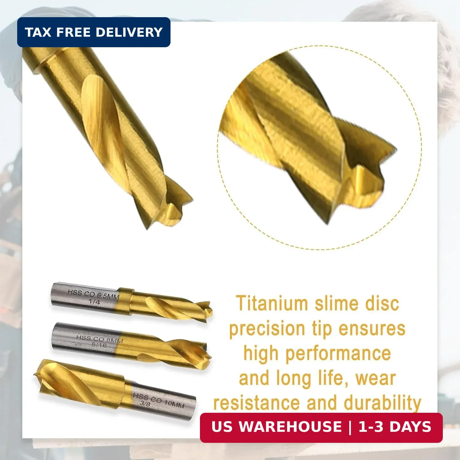 3pcs Spot Weld Drill Bit, High Speed Steel Welder Cobalt Spot Weld Cutter Titani