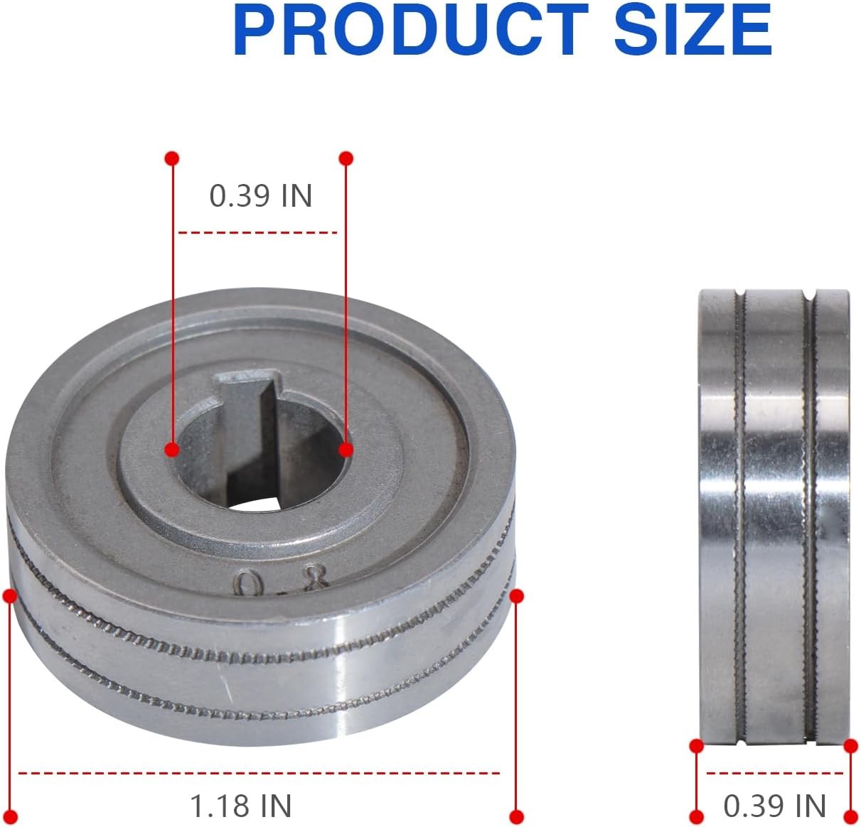 Welding Feed Roller 0.6-0.8/0.8-1.0mm Knurl K