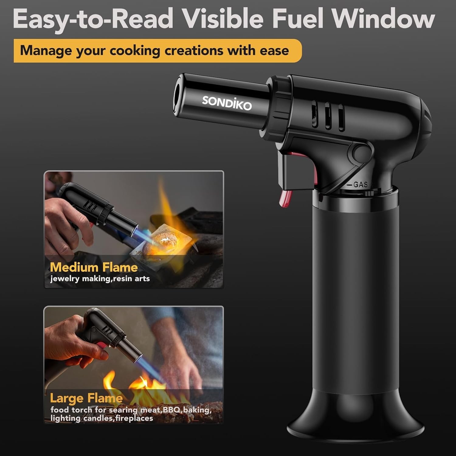 Butane Torch,Kitchen Torch,Cooking Torch,Culinary Torch,Mini Blow Torch,BBQ,Food