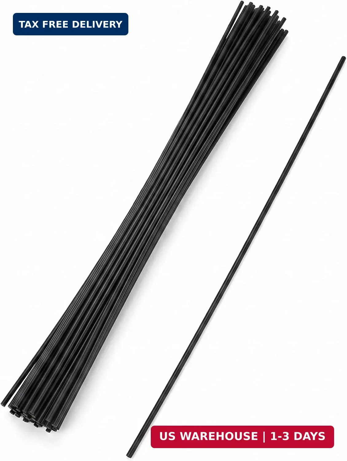 50 PCS Plastic Welding Rods High Density Polyethylene Hdpe Welding Rod 1/8″ Diam