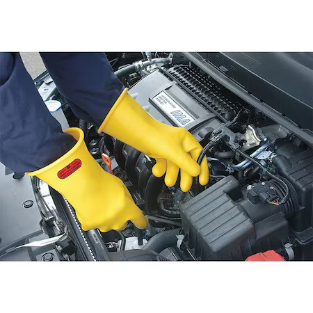Ansell Class 0 Y 14 Electrical-Insulating Gloves, 1, 000V Ac, 1, 500V Dc,