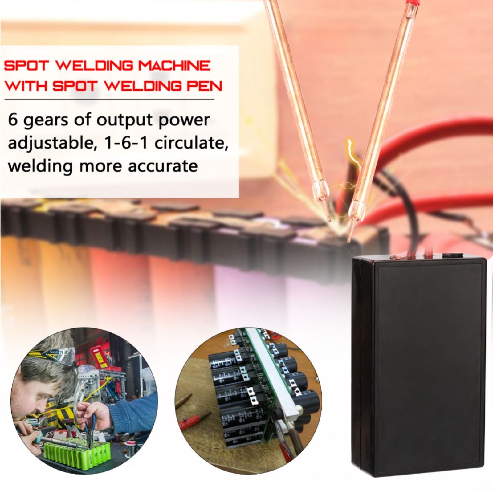 Portable Spot Welder 18650 Battery Nickel Welding Tools Home Repair Tool Kit