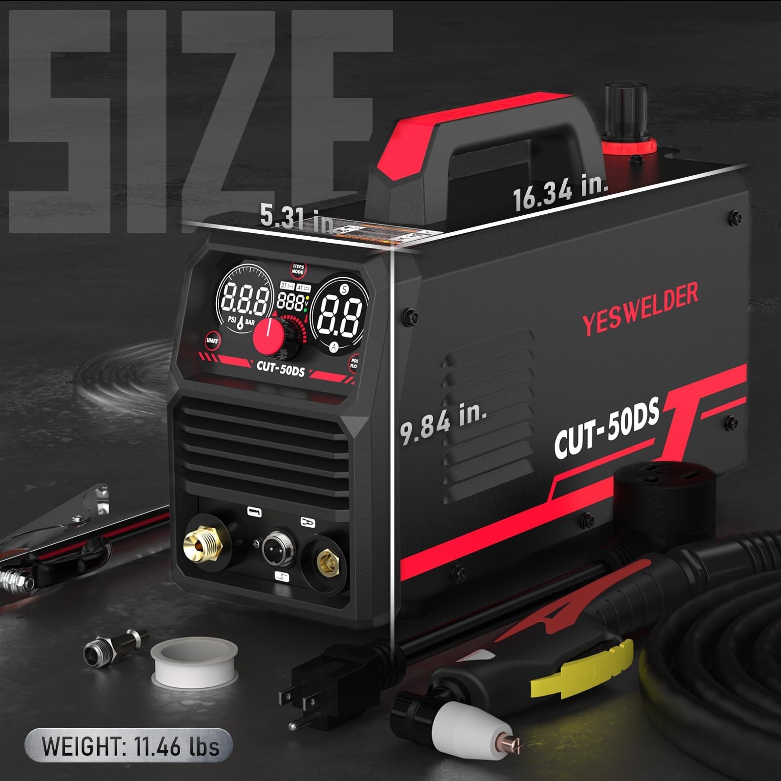 YESWELDER CUT-50DS Plasma Cutter 50Amp, 110/220V Dual Cut-50ds