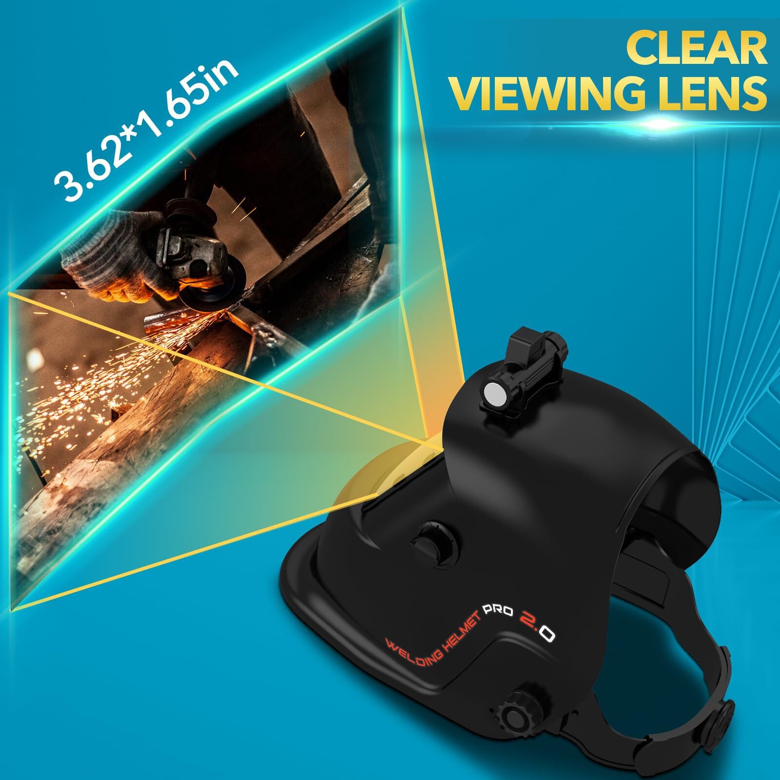 Welding Helmet with Light Auto Darkening, True Color, Shade 4/9-13 Solar Powered