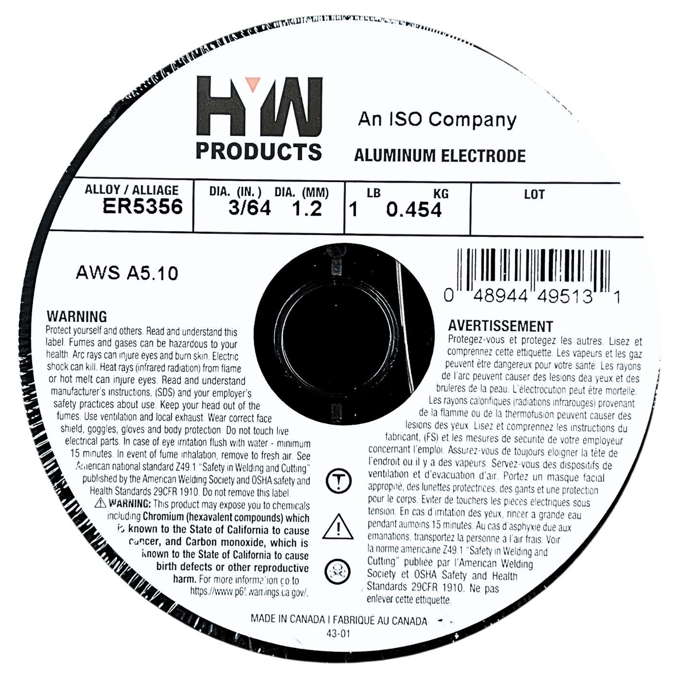 ER5356 Mig 3/64″ Aluminum Welding Wire 1-LB (Made in North America) 2-Pack