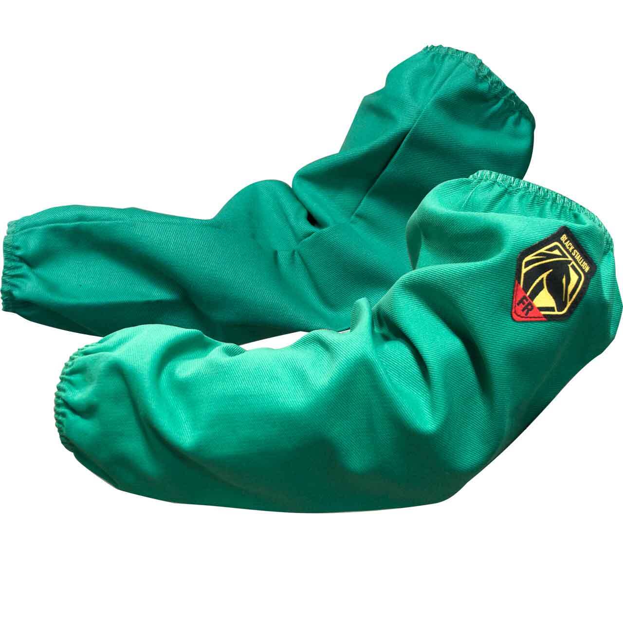 Black Stallion F9-18S Green Flame Resistant Sleeves with Elastic Wrist 18″ 9 oz.