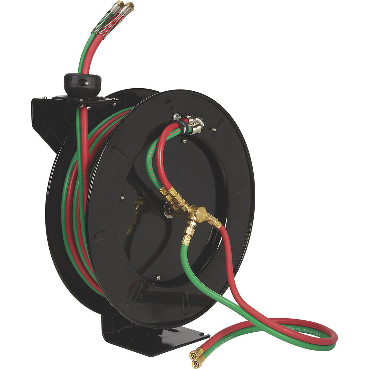 Retractable Torch Welding Hose Reel 50ft 14″ Auto Rewind Oxygen Acetylene Wall