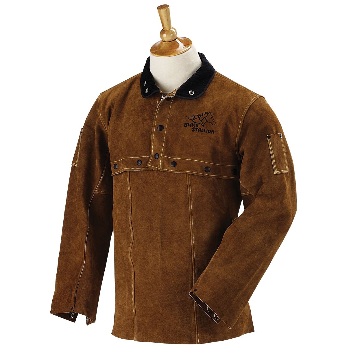 Revco Black Stallion Leather Cape Sleeves and 20″ Bib (X-Large) (220CS)