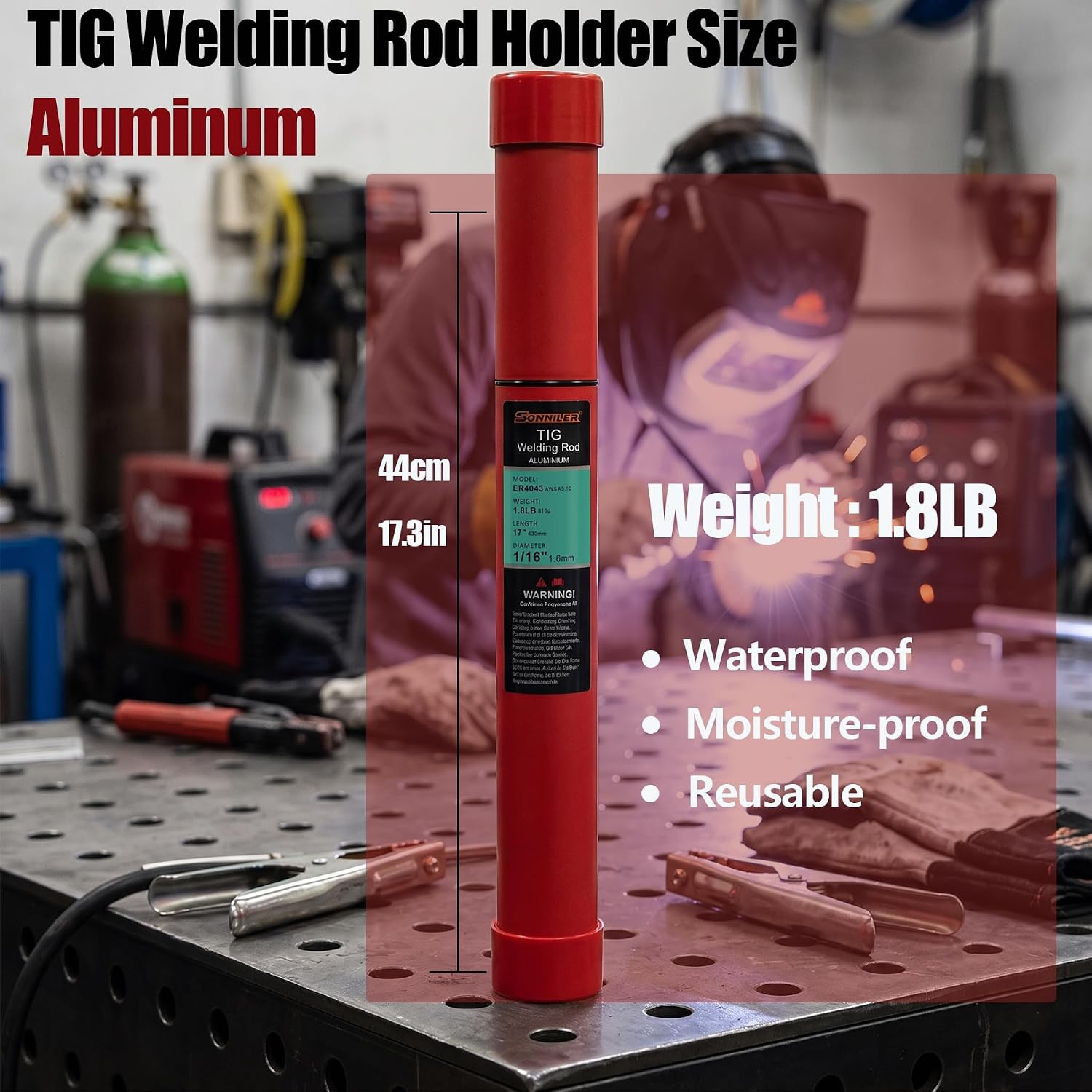 ER4043 3/32″X 16″ 1.8LB Aluminum TIG Welding Wire Filler Rod | Low Splatter Corr