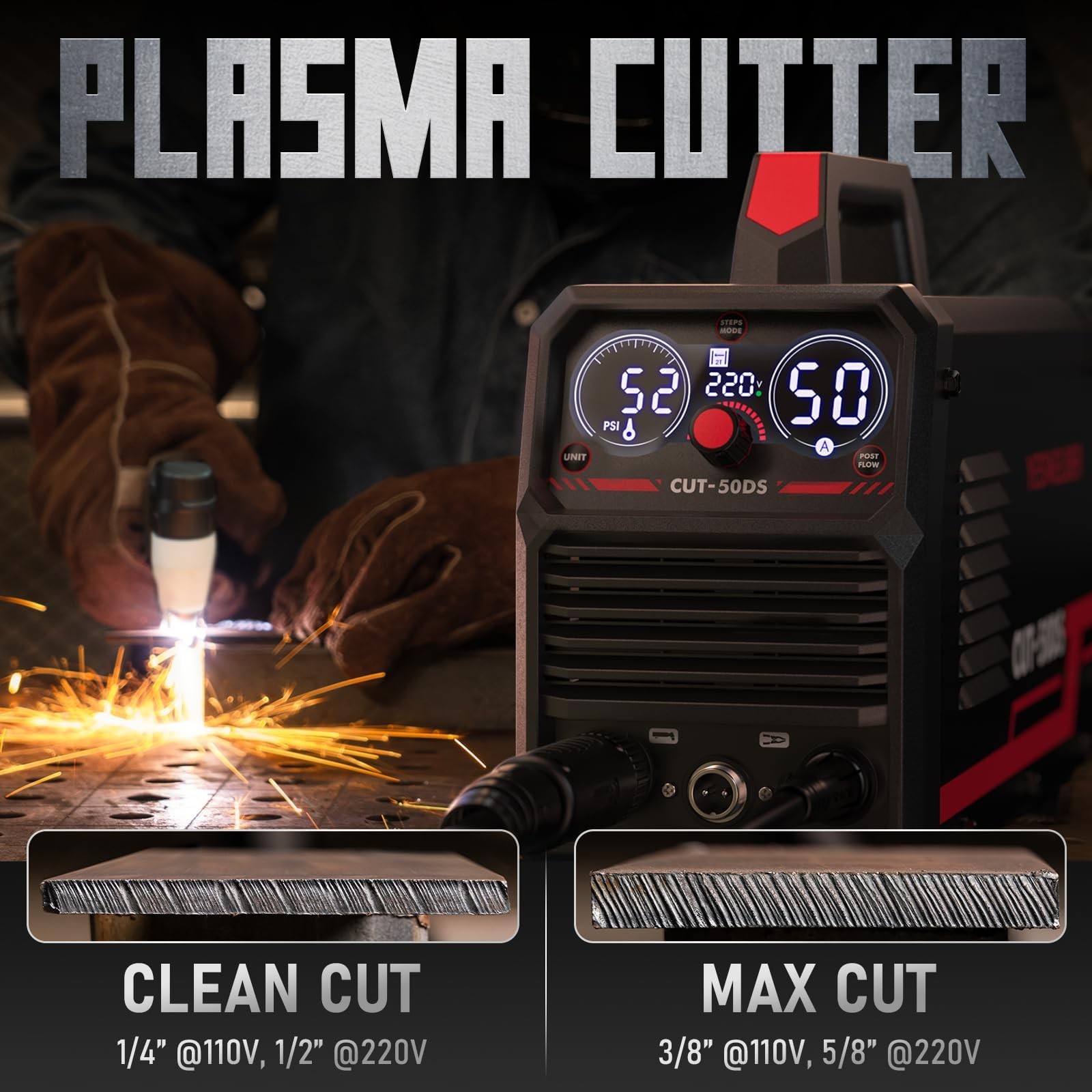YESWELDER CUT-50DS Plasma Cutter 50Amp, 110/220V Dual Cut-50ds