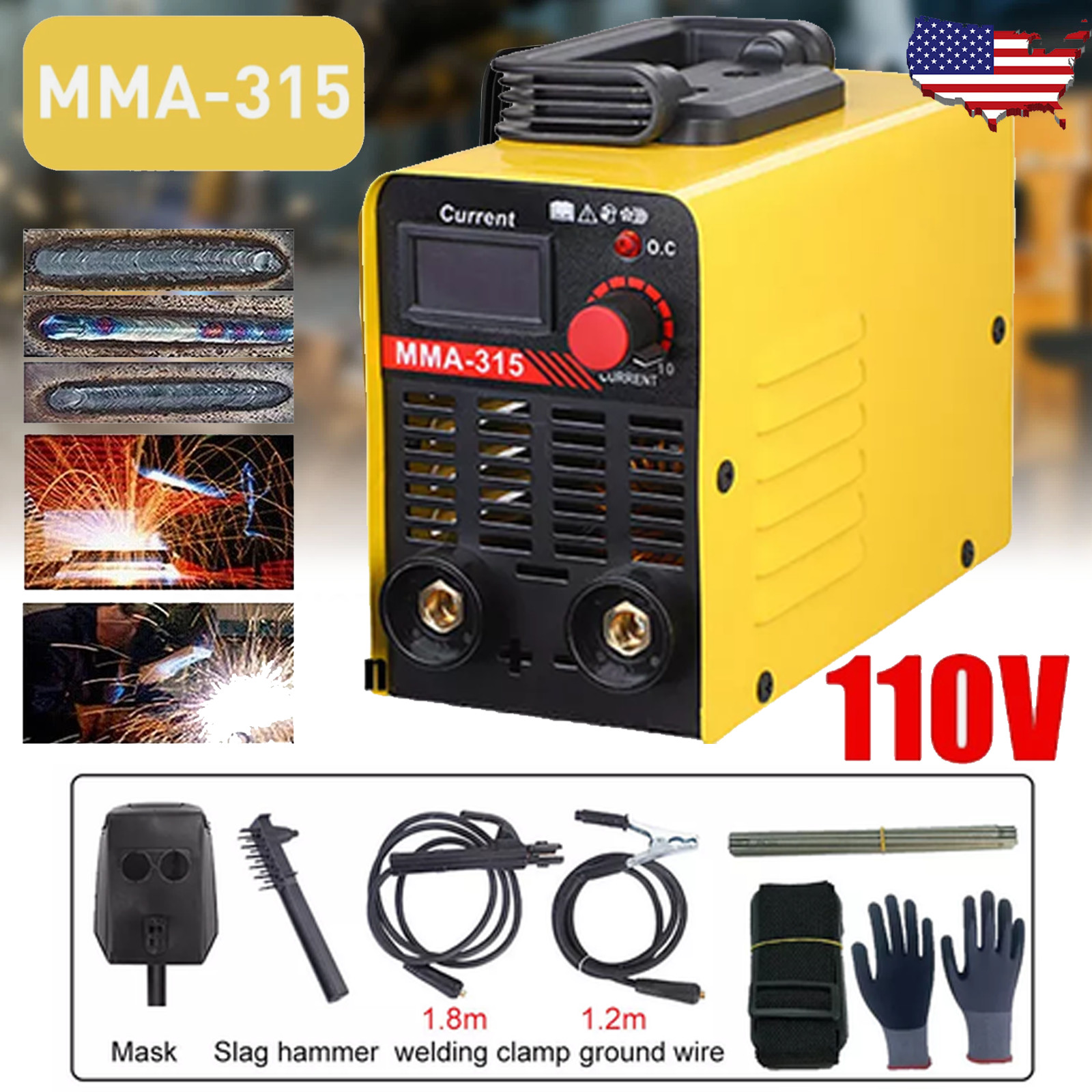 110V 300AMP Mini IGBT ARC Welding Machine Inverter DC MMA Electric Welder Stick