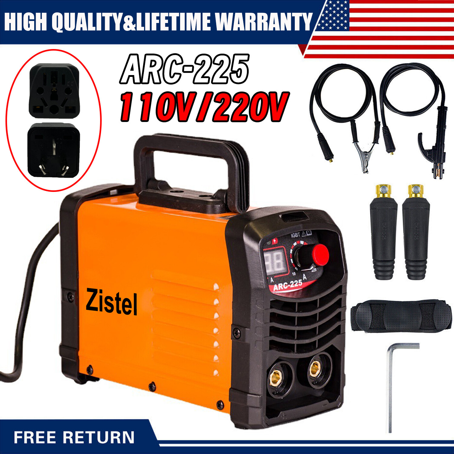 2024 110V 220V Mini IGBT ARC Welding Machine 225AMP Inverter DC MMA Welder Stick