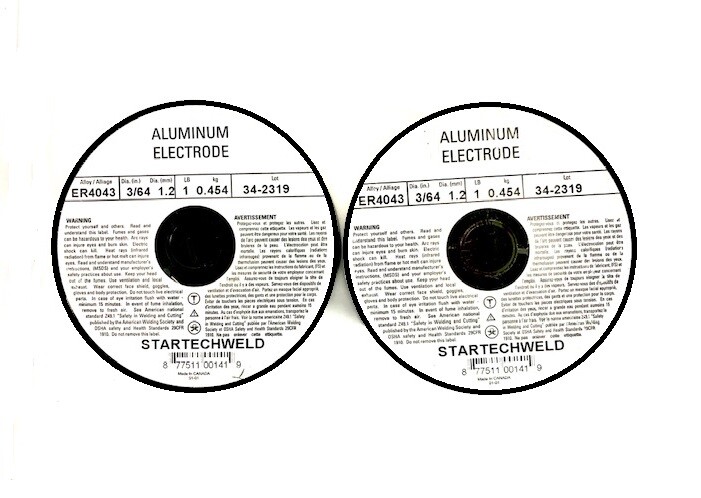 Aluminum 4043 MIG Welding Wire 3/64″ 2 Rolls ER4043-047″ 1 Ib Each Roll