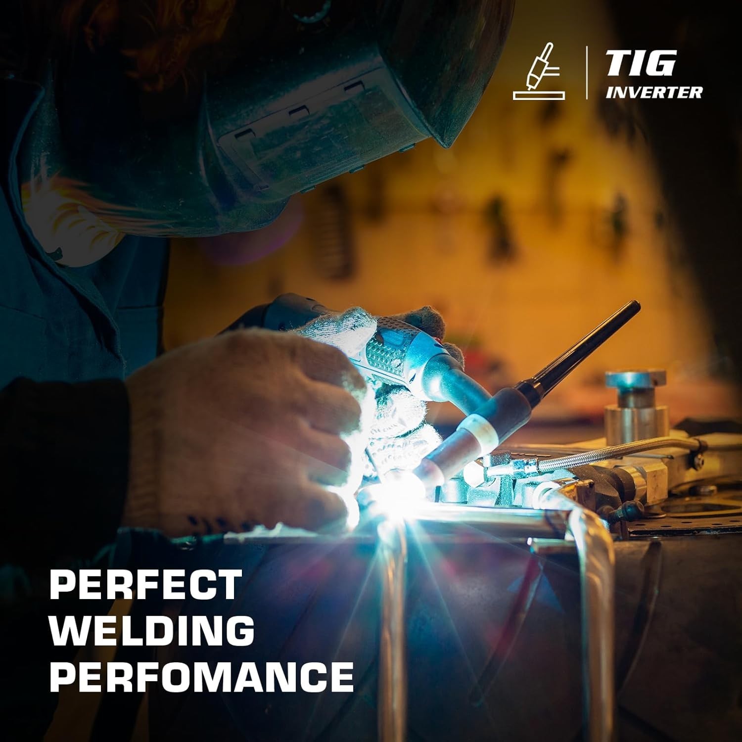 TIG Welding Gun,150A WP17V Argon TIG Torch with Red Air hose, Air Cooled Lift…
