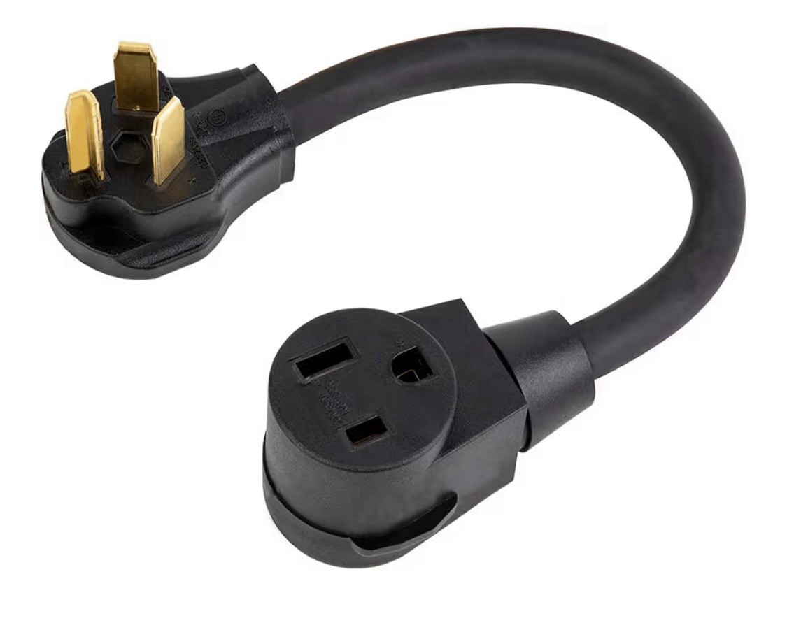 1.5-Feet Nema 10-30P to 6-50R 30 Amp Male to 50 Amp Female Adapter