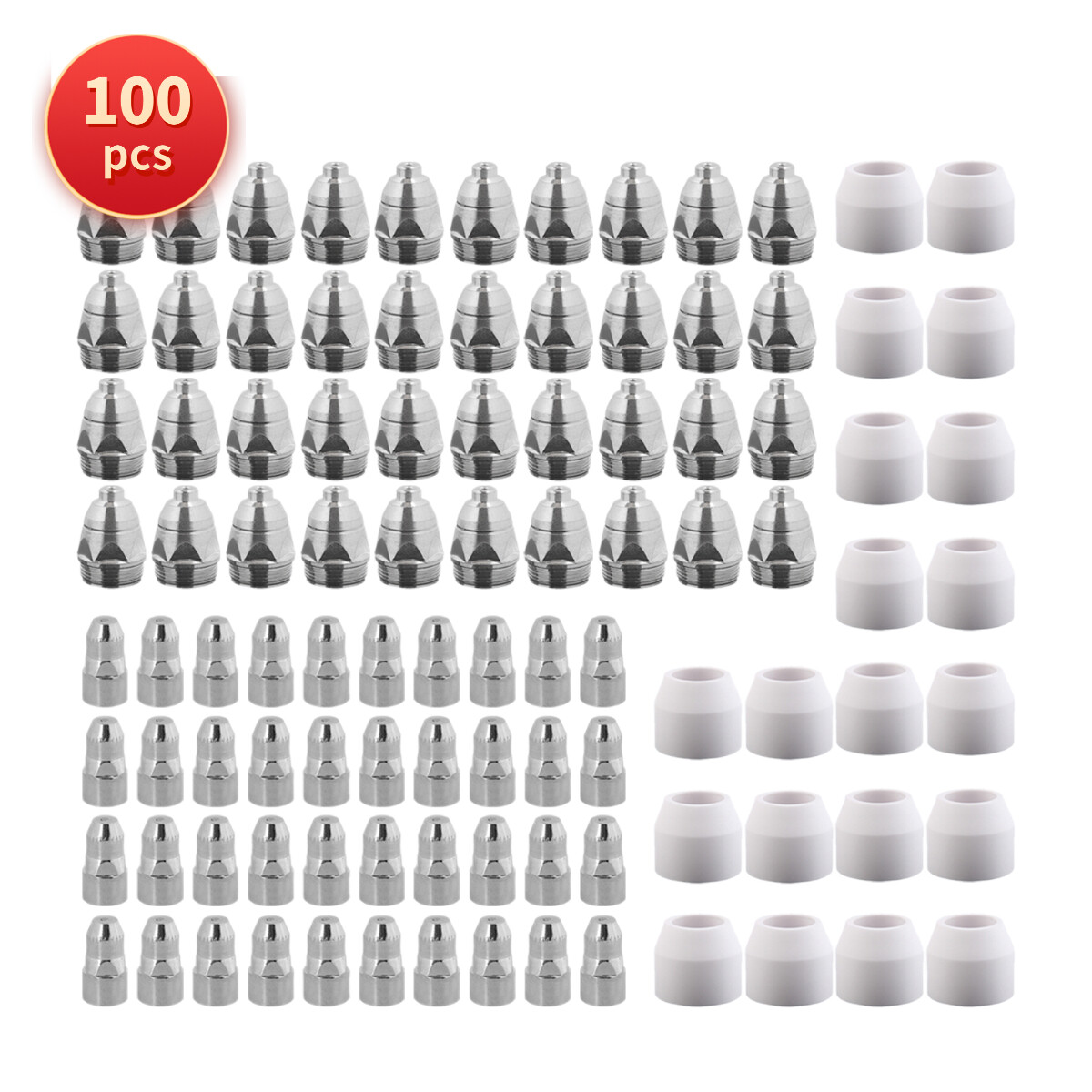 100 pcs 50-60A 1.1mm Consumables Kit fit HITBOX LGK120 LGK120 Plasma Cutter
