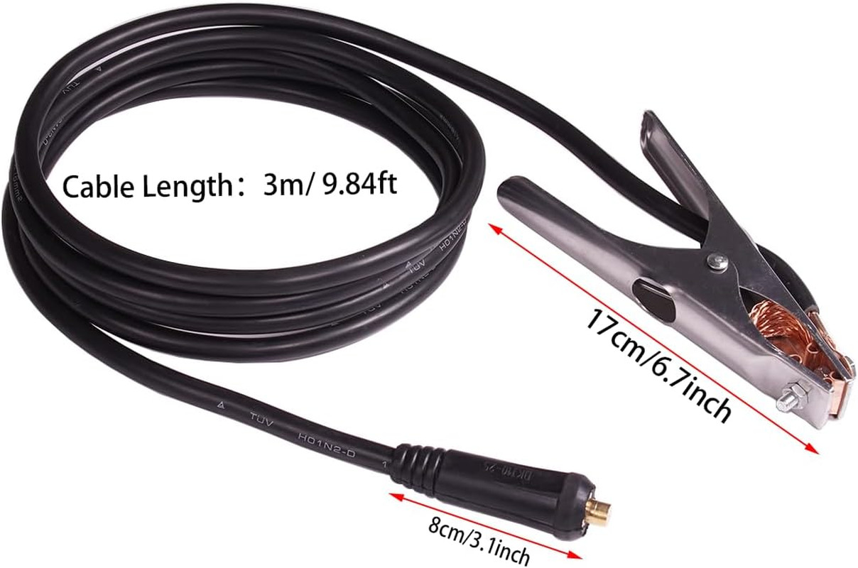 200A Welding Electrode Holder with 3m Cable Assembled Welder Ground Earth Clamp