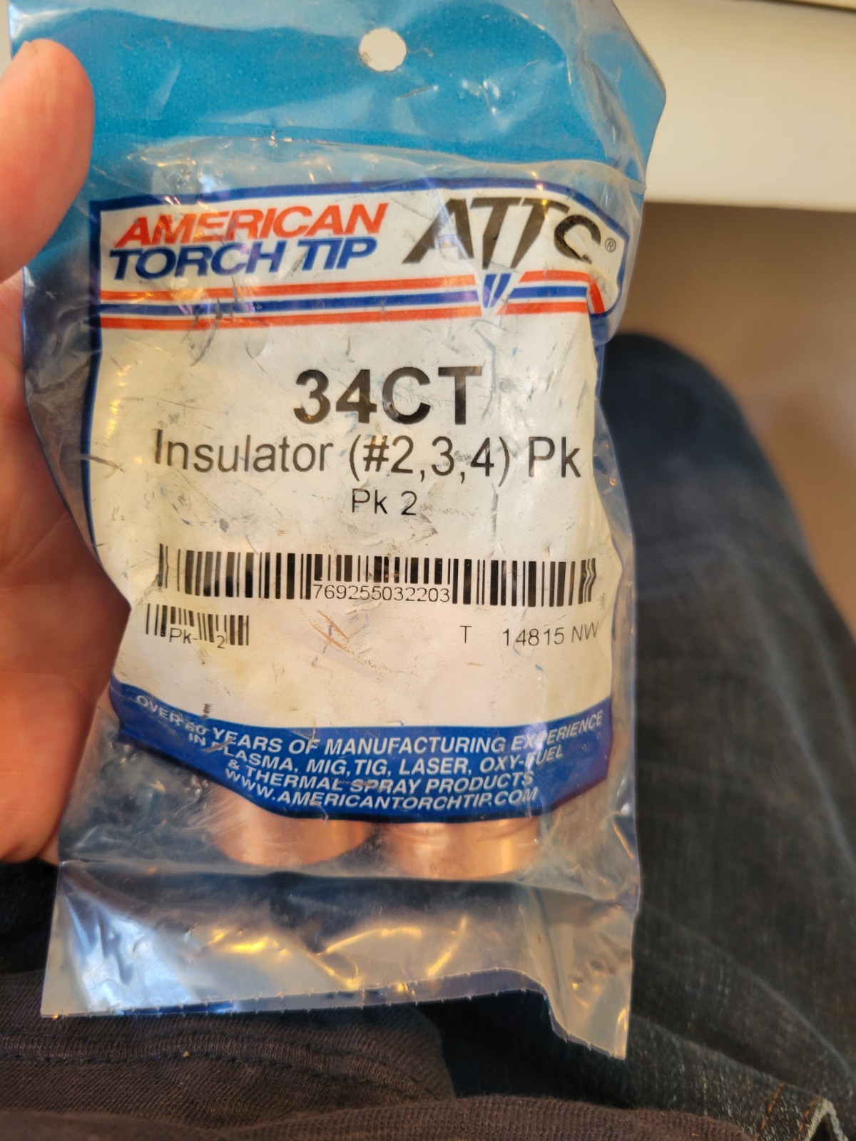 ATTC 34CT MIG NOZZLE 2/PKG TWECO-STYLE, INSULATOR (#2, 3, 4)